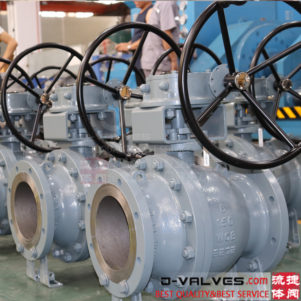 Cast Steel Flanged Type Floating Ball Valve with Gear Operation