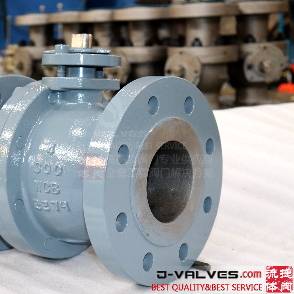 300LB Cast Steel Flange Type Floating Ball Valve with Handle Operation