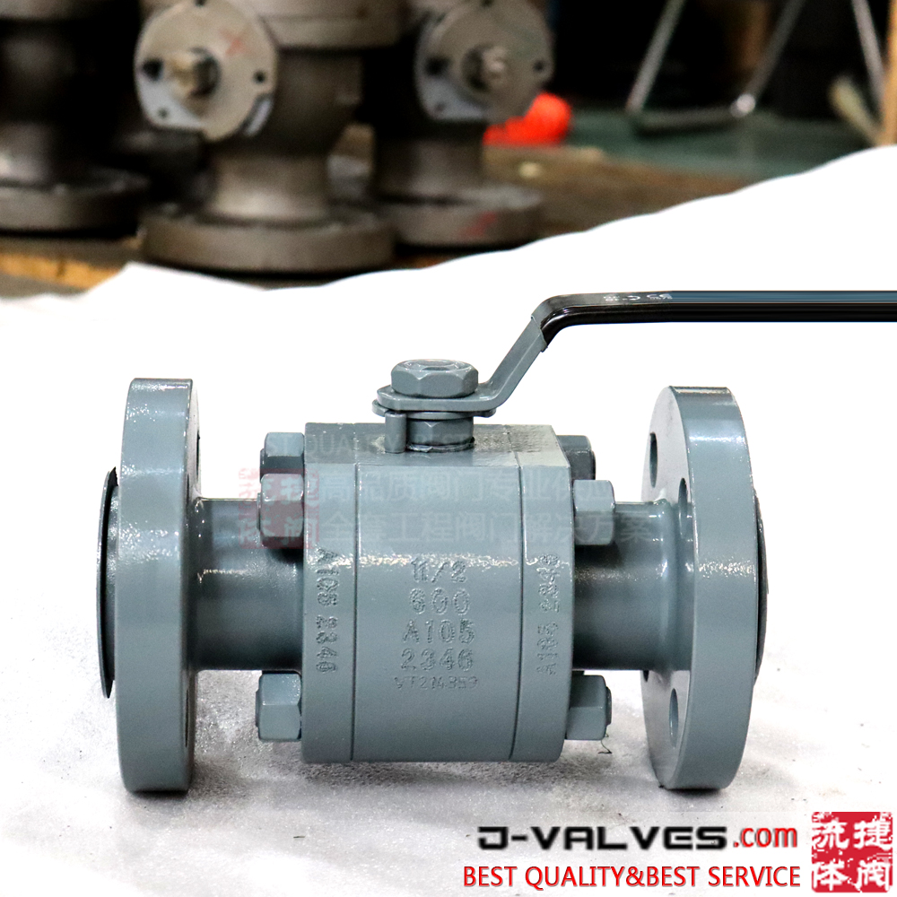 3PC Forged Steel 600# Flange Type Floating Ball Valve with Handle Operation 