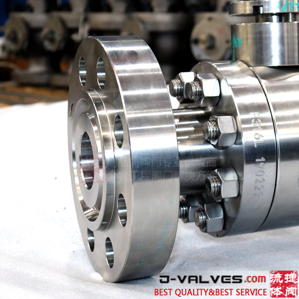 High Pressure 900# Forged Stainless Steel F316 RTJ Flanged Type Floating Ball Valve with Handle Operation 